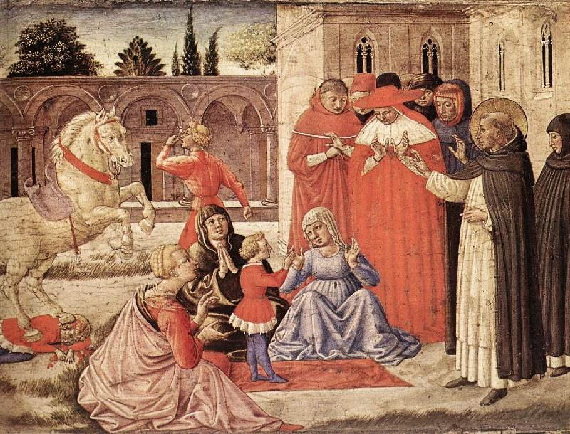 GOZZOLI, Benozzo St Dominic Reuscitates Napoleone Orsini g oil painting picture